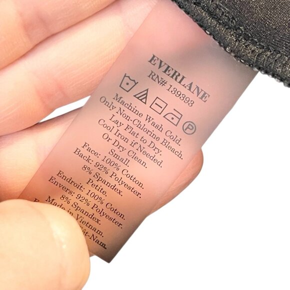 Everlane Womens‎ Gray Cotton Scuba Knit Shift Mini Dress Size S Long Sleeve - Picture 6 of 6